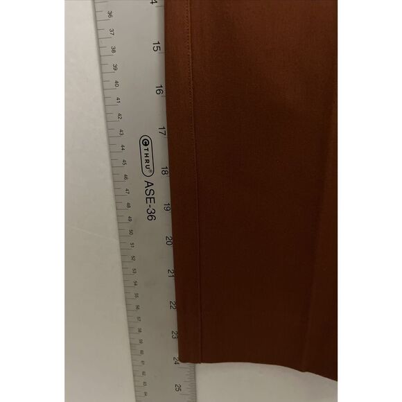 Spanx 20365Q Sz M PetiteOn the Go Slim Straight Ankle Pant Rust Bronze Glow - Picture 14 of 14